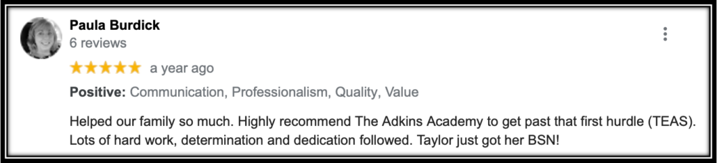 TEAS Live Online Course | TEAS Tutor | The Adkins Academy