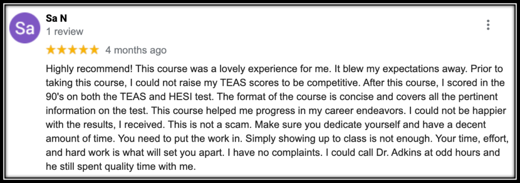 TEAS | Adkins Academy Reviews | Live Online TEAS Review Course