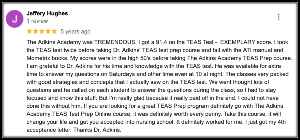 TEAS Prep Course | Best TEAS Tutor | Live Online | The Adkins Academy